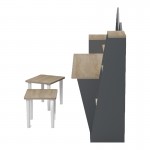 Παιδικό γραφείο με σκαμπο Dualto pakoworld sonoma-ανθρακί 180x30x93 6εκ c545394