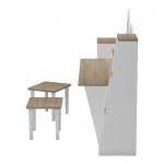Παιδικό γραφείο με σκαμπο Dualto pakoworld sonoma-λευκό 180x30x93 6εκ c545395