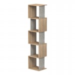Βιβλιοθήκη Cubik pakoworld sonoma- γκρι μπεζ οψη μαρμάρου 35x30x161εκ c545398