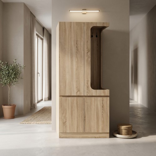 Έπιπλο εισόδου Feby pakoworld sonoma 80x50 5x190εκ c545400