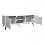 Έπιπλο τηλεόρασης Kemvio pakoworld sonoma-λευκό 150x38x44εκ c545401