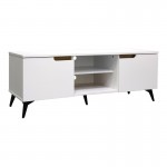 Έπιπλο τηλεόρασης Kemvio pakoworld sonoma-λευκό 150x38x44εκ c545401