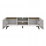 Έπιπλο τηλεόρασης Kemvio pakoworld sonoma-λευκό 150x38x44εκ c545401