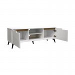 Έπιπλο τηλεόρασης Kemvio pakoworld sonoma-λευκό 120x38x44εκ c545402