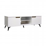 Έπιπλο τηλεόρασης Kemvio pakoworld sonoma-λευκό 120x38x44εκ c545402