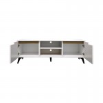 Έπιπλο τηλεόρασης Kemvio pakoworld sonoma-λευκό 120x38x44εκ c545402