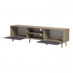 Έπιπλο τηλεόρασης Gorna pakoworld sonoma-ανθρακί 180x35x48 6εκ c545405