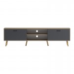 Έπιπλο τηλεόρασης Gorna pakoworld sonoma-ανθρακί 180x35x48 6εκ c545405