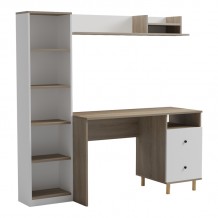 Σύνθεση γραφείου Kontor pakoworld sonoma-λευκό 120x50x160εκ c545409