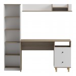 Σύνθεση γραφείου Kontor pakoworld sonoma-λευκό 120x50x160εκ c545409