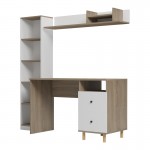 Σύνθεση γραφείου Kontor pakoworld sonoma-λευκό 120x50x160εκ c545409
