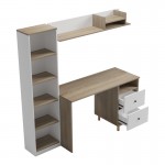 Σύνθεση γραφείου Kontor pakoworld sonoma-λευκό 120x50x160εκ c545409