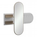 Κρεμάστρα με καθρέπτη Baunty pakoworld sonoma-λευκό 125x11x122εκ c545411
