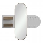Κρεμάστρα με καθρέπτη Baunty pakoworld sonoma-λευκό 125x11x122εκ c545411