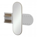 Κρεμάστρα με καθρέπτη Baunty pakoworld sonoma-λευκό 125x11x122εκ c545411