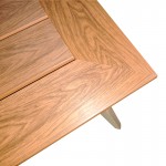 Τραπέζι Synergy pakoworld αλουμίνιο cappuccino-plywood σε φυσική απόχρωση 80x80x74εκ c545413