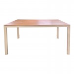Τραπέζι Nares pakoworld αλουμίνιο cappuccino-plywood σε φυσική απόχρωση 180x90x72 5εκ c545416