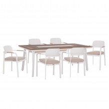ΣΕΤ ΤΡΑΠΕΖΑΡΙΑΣ ΕΞ ΧΩΡΟΥ 7ΤΜΧ ELARA HM10827 02 ΑΛΟΥΜΙΝΙΟ ΛΕΥΚΟ--POLYWOOD c545419