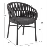 ΣΕΤ ΤΡΑΠΕΖΑΡΙΑΣ 7ΤΜΧ TABER HM10829 01 ΑΛΟΥΜΙΝΙΟ ΣΚΟΥΡΟ ΓΚΡΙ--POLYWOOD--P E ΣΧΟΙΝΙ c545423