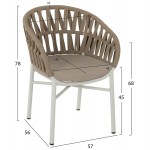 ΣΕΤ ΤΡΑΠΕΖΑΡΙΑΣ 7ΤΜΧ TABER HM10829 02 ΑΛΟΥΜΙΝΙΟ ΛΕΥΚΟ--POLYWOOD--P E ΣΧΟΙΝΙ ΜΠΕΖ c545424