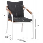 ΣΕΤ ΤΡΑΠΕΖΑΡΙΑΣ 7ΤΜΧ MAERLY HM10826 01 ΑΛΟΥΜΙΝΙΟ ΛΕΥΚΟ--POLYWOOD--ΓΚΡΙ ΜΑΞΙΛΑΡΙΑ c545425