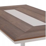 ΣΕΤ ΤΡΑΠΕΖΑΡΙΑΣ 7ΤΜΧ MAERLY HM10826 01 ΑΛΟΥΜΙΝΙΟ ΛΕΥΚΟ--POLYWOOD--ΓΚΡΙ ΜΑΞΙΛΑΡΙΑ c545425