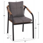 ΣΕΤ ΤΡΑΠΕΖΑΡΙΑΣ 7ΤΜΧ MAERLY HM10826 13 ΑΛΟΥΜΙΝΙΟ ΜΑΞΙΛΑΡΙΑ ΣΚΟΥΡΟ ΓΚΡΙ--POLYWOOD c545426