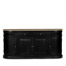 FRANCESA ΜΠΟΥΦΕΣ 4ΠΟΡΤΕΣ 2ΣΥΡΤΑΡΙΑ ΜΑΥΡΟ ΦΥΣΙΚΟ 180x42x90cm c545432