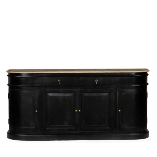 FRANCESA ΜΠΟΥΦΕΣ 4ΠΟΡΤΕΣ 2ΣΥΡΤΑΡΙΑ ΜΑΥΡΟ ΦΥΣΙΚΟ 180x42x90cm c545432