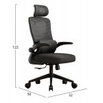 ΚΑΡΕΚΛΑ ΓΡΑΦΕΙΟΥ KESI HM1222 01 ΜΑΥΡO MESH PP 52x50x122Υεκ c545462