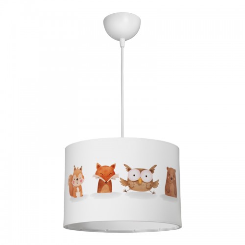 Παιδικό φωτιστικό οροφής Wooda pakoworld led E27 πολύχρωμο PVC Φ30x20εκ c545465