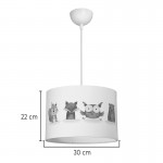 Παιδικό φωτιστικό οροφής Wooda pakoworld led E27 πολύχρωμο PVC Φ30x20εκ c545465