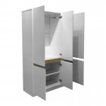 Ντουλάπα τρίφυλλη Merzia pakoworld sonoma-λευκό 120x46 5x183εκ c545468