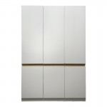 Ντουλάπα τρίφυλλη Merzia pakoworld sonoma-λευκό 120x46 5x183εκ c545468