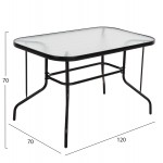ΣΕΤ ΤΡΑΠΕΖΑΡΙΑΣ 5ΤΜΧ ADAM HM10896 03 ΤΡΑΠΕΖΙ 120x70εκ 4 ΠΟΛΥΘΡΟΝΕΣ--ΜΑΥΡΟ c545473