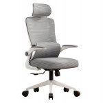 ΚΑΡΕΚΛΑ ΓΡΑΦΕΙΟΥ KESI HM1222 02 ΑΝΟΙΧΤΟ ΓΚΡΙ MESH--ΛΕΥΚΟ PP 52x50x122Υεκ c545477