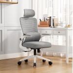 ΚΑΡΕΚΛΑ ΓΡΑΦΕΙΟΥ KESI HM1222 02 ΑΝΟΙΧΤΟ ΓΚΡΙ MESH--ΛΕΥΚΟ PP 52x50x122Υεκ c545477