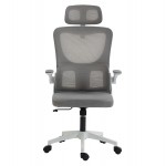 ΚΑΡΕΚΛΑ ΓΡΑΦΕΙΟΥ KESI HM1222 02 ΑΝΟΙΧΤΟ ΓΚΡΙ MESH--ΛΕΥΚΟ PP 52x50x122Υεκ c545477
