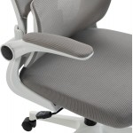 ΚΑΡΕΚΛΑ ΓΡΑΦΕΙΟΥ KESI HM1222 02 ΑΝΟΙΧΤΟ ΓΚΡΙ MESH--ΛΕΥΚΟ PP 52x50x122Υεκ c545477