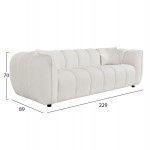 ΚΑΝΑΠΕΣ 3-ΘΕΣΙΟΣ LYKKE HM3323 02 ΕΚΡΟΥ ΥΦΑΣΜΑ 229x89x70Υεκ c545480