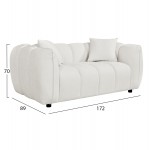 ΚΑΝΑΠΕΣ 2-ΘΕΣΙΟΣ LYKKE HM3324 02 ΕΚΡΟΥ ΥΦΑΣΜΑ 172x89x70Υεκ c545481