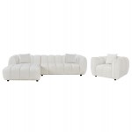 ΣΕΤ ΚΑΝΑΠΕΣ ΓΩΝΙΑ ΑΡΙΣΤΕΡΗ -ΠΟΛΥΘΡΟΝΑ LOUNGE LYKKE HM10820 02L ΕΚΡΟΥ ΥΦΑΣΜΑ c545485