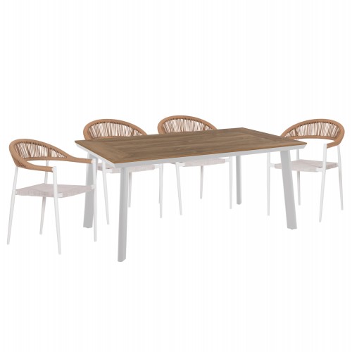 ΣΕΤ ΤΡΑΠΕΖΑΡΙΑΣ 5ΤΜΧ BERG HM10823 01 ΑΛΟΥΜΙΝΙΟ-POLYWOOD-TEXTILENE---ΛΕΥΚΟ c545488