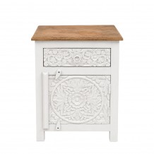 LOTUS ΚΟΜΟΔΙΝΟ 1ΠΟΡΤΑ 1ΣΥΡΤΑΡΙ ΛΕΥΚΟ DECAPE ΦΥΣΙΚΟ 45x37x60cm c545491