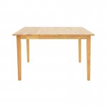 Τραπεζαρία Dallan Country pakoworld 5τεμ σε φυσική απόχρωση rubberwood 120-150x80x74εκ c545559