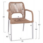 ΣΕΤ ΤΡΑΠΕΖΑΡΙΑΣ 5ΤΜΧ TABER HM10824 01 ΑΛΟΥΜΙΝΙΟ ΛΕΥΚΟ--POLYWOOD--P E ΣΧΟΙΝΙ ΜΠΕΖ c545567