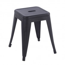 RELIX Σκαμπό Στοιβαζόμενο Μέταλλο Βαφή Μαύρο Matte c545582