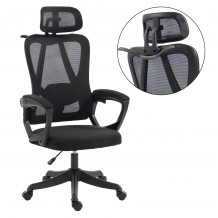 ΚΑΡΕΚΛΑ ΓΡΑΦΕΙΟΥ FRANTIC HM1224 01 ΜΑΥΡO MESH ΠΟΛΥΠΡΟΠΥΛΕΝΙΟ 60x60x134Υεκ c545593