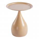 Βοηθητικό τραπέζι Samino pakoworld μέταλλο cappuccino Φ39x42εκ c545600