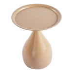 Βοηθητικό τραπέζι Samino pakoworld μέταλλο cappuccino Φ39x42εκ c545600